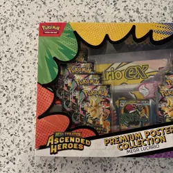 Pokemon TCG ME Ascended Heroes Premium Poster Collection Mega Lucario New Sealed - Image 2