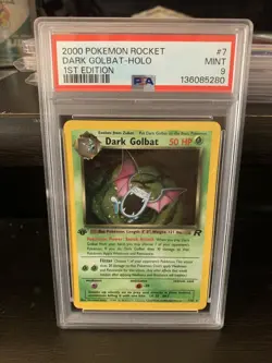 2000 POKEMON ROCKET 1ST EDITION #7 DARK GOLBAT-HOLO PSA 9 - Image 1