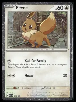 Pokemon TCG Destined Rivals Eevee SVP 200 Checklane Blister Promo Cosmos Holo NM - Image 1