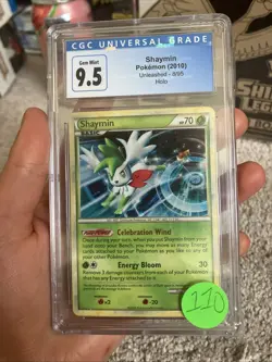 2010 POKEMON UNLEASHED HOLO #8/95 SHAYMIN CGC 9.5 (current CGC 10 crossover) - Image 1