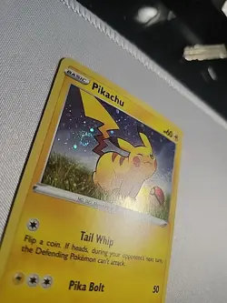 Pokemon TCG Pikachu Black Star Promo SWSH039 Cosmos Rare Holo FART * SWIRL * - Image 2