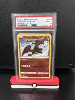 2023 Pokemon SWSH Crown Zenith Radiant Charizard #020/159 PSA 8 NM-MT Graded - Image 1