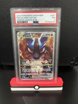 2023 Pokemon SWSH BSP FA/Lucario VSTAR Crown Zenith ETB #291 PSA 7 - Image 1