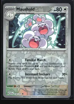 Maushold 158/191 Surging Sparks Pokemon Reverse Holo Near Mint - Image 1