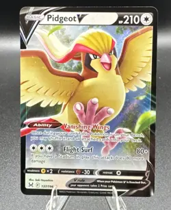 Pidgeot V 137/196 Ultra Rare Pokemon Sword & Shield Lost Origin - Image 1