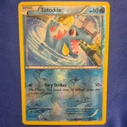 Pokemon TCG XY Phantom Forces Totodile 15/119 Reverse Holo 60HP Fury Strikes - Image 1
