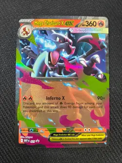 Mega Charizard X ex 029 Holo Promo ME: Mega Evolution Promo Pokemon - Image 1