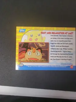 Topps Pokemon Pikachu's Vacation Blue Label Rest and Relaxation 49 NM Vintage - Image 2