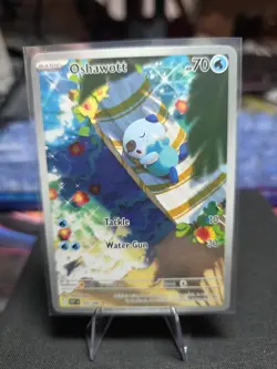 Pokemon Oshawott Illustration Rare Holo 105/086 Sv: White Flare Basic 70 HP EN - Image 1