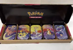 Pokemon TCG: Kanto Power Mini Tins Box SPANISH 5 tins XY Evolutions Sun & Moon - Image 1