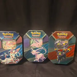×3 SET TINS UMBREON SYLVEON ESPEON Pokemon Heros Eevee Honeycomb 2022 SEALED NEW - Image 1