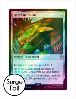 1x Hero's Heirloom, Surge Foil, Final Fantasy, Magic MTG NM - Image 1