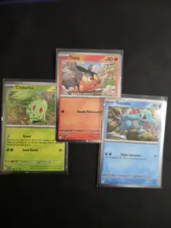 2026 POKEMON CHIKORITA TEPIG TOTODILE ASCENDED HEROES EXCLUSIVE COSMOS SET NM - Image 1
