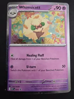 2025 POKEMON WHIMSICOTT MEP019 MEGA EVOLUTION BLISTER PROMO COSMOS HOLO NM - Image 1