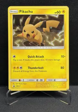 Pikachu - SM227 Holo Promo Sun & Moon Promo Pokemon LP/MP - Image 1