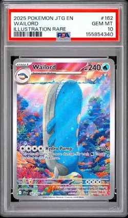 2025 Pokemon Journey Together Wailord #162/159 IR graded PSA 10 Gem Mint - Image 1