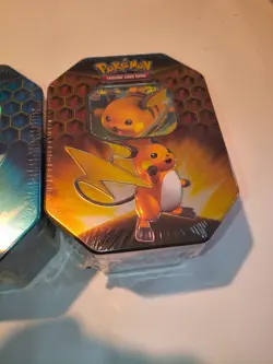 Hidden Fates Tin Art Set - Set of 3 Pokemon TCG SEALED Charizard Gyarados Raichu - Image 5