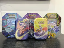 Pokemon Sealed Tin Bundle Kanto Azure Kyogre Dialga Raikou Mewtwo Charizard Mini - Image 1
