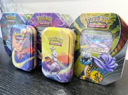Pokemon Sealed Tin Bundle Kanto Azure Kyogre Dialga Raikou Mewtwo Charizard Mini - Image 3