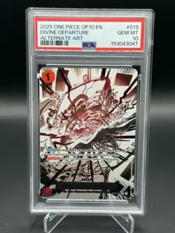 2025 ONE PIECE OP10-ROYAL BLOOD ALTERNATE ART #019 DIVINE DEPARTURE PSA 10 - Image 1