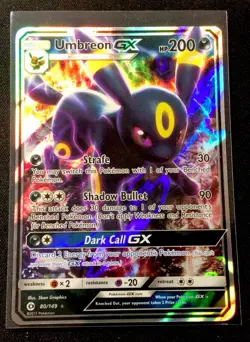 2017 Pokemon Umbreon GX! Holo! Dark Call GX! ENN Cards - Image 1