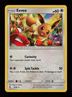 Eevee 48/68 Holo Rare Hidden Fates Pokemon Cards - Image 1