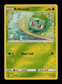 Bulbasaur 1/73 Reverse Holo Common Shining Legends Pokemon Cards - Image 1