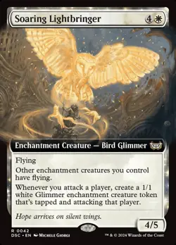 Soaring Lightbringer - Duskmourn: House Of Horror Extended Art Regular MTG-NM - Image 1