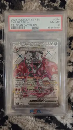 Charizard Ex Paldean Fates Promo 074 PSA 8 Pokemon TCG NM - Image 3