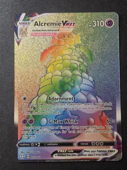 Alcremie VMAX 073/072 NM Shining Fates Rainbow Rare Pokemon - Image 1
