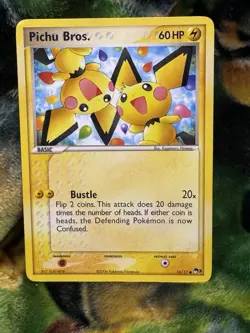 Pokemon TCG Pichu Bros 16/17 Pop Series 3 2006 LP-MP - Image 1