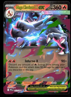Mega Charizard X ex 013/094 Phantasmal Flames Double Rare Pokemon - Image 1