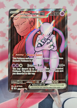 Team Rocket's Mewtwo ex 213/182 Destined Rivals DRI Ultra Rare Pokemon TCG NM - Image 1