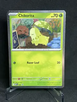 Pokemon Chikorita 069 Perfect Order Cosmos Holo Black Star Promo Near Mint - Image 1