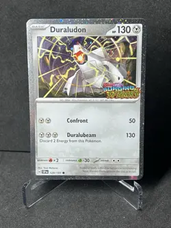 Pokemon Duraludon 129/191 Stamped Cosmos Holo Double Swirl 🌀🌀 NM - Image 4