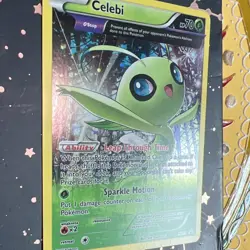 Pokemon TCG Celebi XY 93 Holo Black Star Promo 70 HP 2015 Θ Stop Ability - Image 2