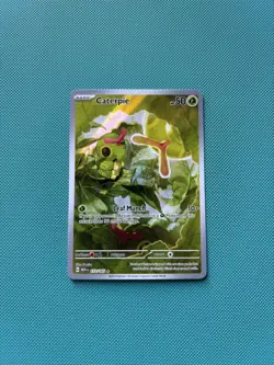 Pokemon TCG Caterpie 172/165 Scarlet & Violet 151 Illustration Rare Holo - Image 1