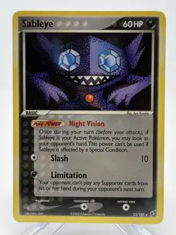 Pokemon Sableye 23/107 EX Deoxys Rare Non Holo 2005 Pokemon TCG - Image 1