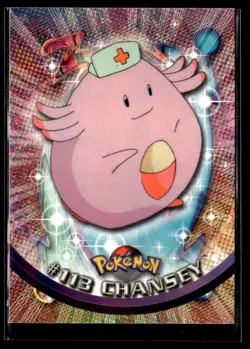2000 Pokemon Topps TV Animation Edition Blue Logo Chansey #113 - Image 1