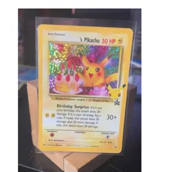 Pokemon Birthday Pikachu 24/53 Wotc Promo Holo Promo Basic - Image 1