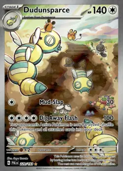 Dudunsparce 229/193 Illustration Rare Paldea Evolved Pokemon Near Mint - Image 1