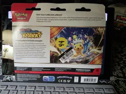 Pokemon TCG: Scarlet & Violet - Surging Sparks Three-Booster Zapdos New Sealed - Image 2