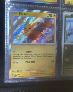 Pokemon Pikachu 131/091 SV Paldean Fates Holo Shiny Rare English 70 HP - Image 1