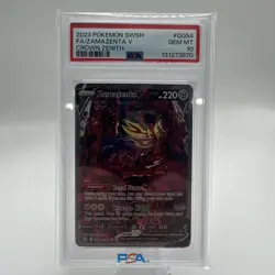 2023 POKEMON SWORD & SHIELD CROWN ZENITH #GG54 FULL ART ZAMAZENTA V PSA 10 - Image 1