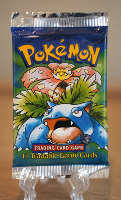 Pokemon TCG Base Set GUARANTEED SHADOWLESS Booster Pack Venusaur Long Crimp - Image 1