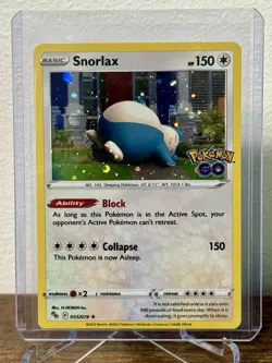 Snorlax 055/078 Cosmos Holo Promo Pokemon Go Near Mint Pokemon TCG - Image 1