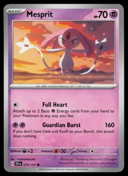 Mesprit 079/191 Common Surging Sparks Pokemon Near Mint - Image 1