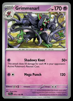 Grimmsnarl 073/159 Uncommon Journey Together Pokemon Near Mint - Image 1