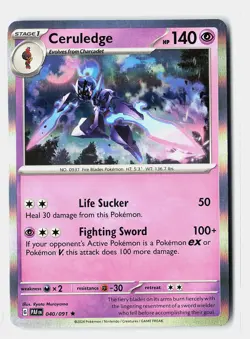 Ceruledge 040/091 Paldean Fates Pokemon Holo Rare Near Mint - Image 1