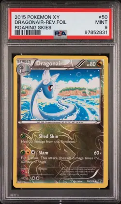 PSA 9 Mint 2015 Pokemon XY Roaring Skies Rev Reverse Holo Foil Dragonair #50 - Image 1